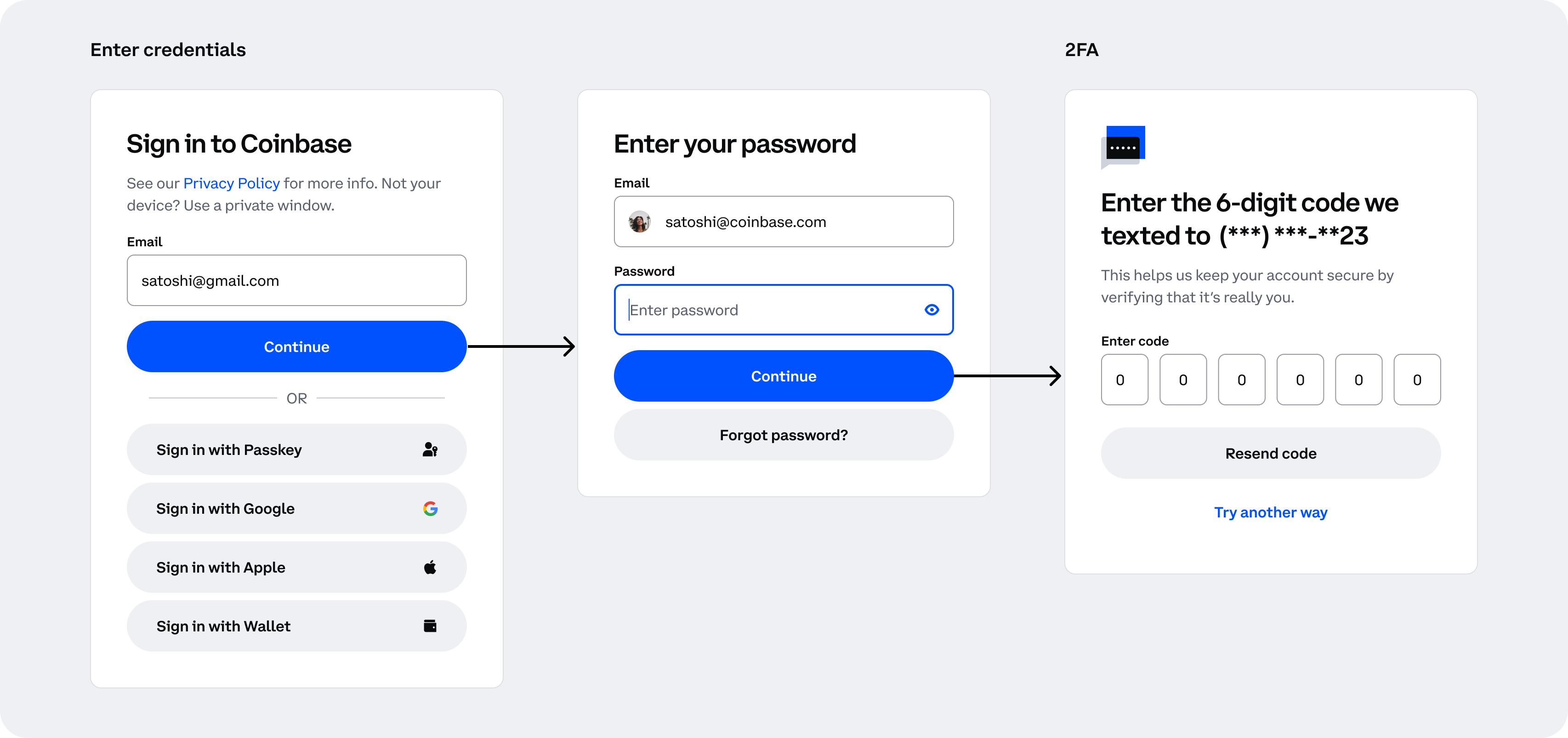 Begin authentication by entering your credentials (email and password).